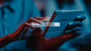 person using a tablet